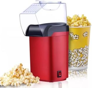 Hot Air Popcorn Maker, Electric Home Theatre Popper, Red, 95% Popping Rate