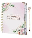 Davis Lorence Wedding Planner Book and Organizer, Step-by-Step Guide, Expansive Canvas, Labered Tabs, Calendar Guest Planning | Elegant Light Pink Marbled Cover