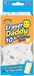 Scrub Daddy Eraser Daddy 10x, Magic Sponge Erasers, Strong & Durable Melamine Wall Cleaner, Dual-Sided Scrubber Pads, All Purpose Cleaning Sponges for Painted Walls, Magical Mark Remover, 2 Pack