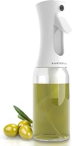 PORTENTUM Pulvérisateur d'huile pour friteuse d'air 300ml Spray Huile de Cuisine Anti-goutte, Huière en Verre avec Distributeur Accessoires Friteuse Sans Huile