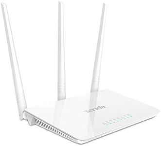 Tenda F3 300Mbps Wi-Fi Router, Easy Setup, WPS Button, Parental Control, Bandwidth Control, Wi-Fi Schedule, with 3 * 5dBi High Power External Antennas (White, N300 F3)