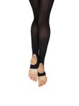 Capezio 126 Essential Stirrup Tights, Black, L-XL UK