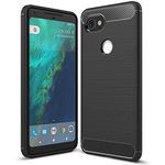 NALIA Silicone Case compatible with Google Pixel 2 XL, Ultra-Thin Protective Cover Rugged TPU Rubber-Case Gel Soft Skin Shockproof Slim Back Bumper Protector Back-Case Smartphone Shell - Black