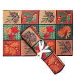 PRAKARTIK BY INDUARTS Tropical Eco-Friendly Cotton Dining Table mats, Reusable, Machine Washable, Everyday Use Multicolor Rectangular Placemats, Set of 4 (33x47 cm)