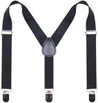 GUCHOL Suspenders for Kids,Toddler - Adjustable Elastic Suspender for Baby,Boys,Girls,Suitable for 1 to 6 old (Black)