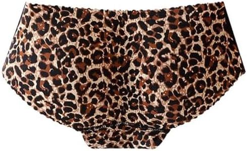 SMBHIAON Sexy Padded Butt Lifter Panties for Women - Leopard Print Fixed Sponge Pad Panties Butt Lifter Shaper,Breathable Hip Pads Invisible Control Panties Triangle Underwear,Black,XXL