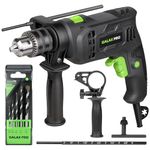 GALAX PRO Hammer Drill, 600W Electic Corded Drill, 13mm Metal Chuck, 0-3000RPM, Powerful Variable Speed Drill for Drilling in Wood, Soft Metals