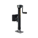 Trailer Valet JXS-5 Swivel Jack Pipe Mount - Drill Powered Option, 5K Capacity (Includes Free Drill Attachment)