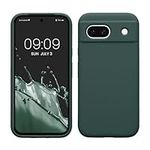 kwmobile Case Compatible with Google Pixel 8a Case - TPU Silicone Phone Cover with Soft Finish - Blue Green