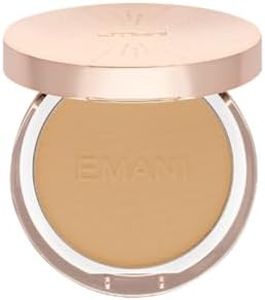 ​Emani​ Flawless Matte Powder Foundation Makeup for Sensitive Skin, Natural Mineral Foundation​ Compact with Buildable Coverage, ​Oil Control, Talc Free, ​Cruelty-Free & Vegan, Golden