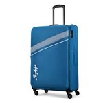 Skybags Trick Polyester Softsided 80 Cm Cabin Stylish Luggage Speed_Wheel Trolley with 4 Wheels|Blue Trolley Bag - Unisex