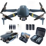 2650 ft Long Range Super Endurance Foldable Drone with Camera for Beginners–84 min Flight Time, WiFi FPV Quadcopter with 4K HD Camera, Brushless Motor, Auto Hover, Follow Me (3 Batteries)