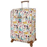 Lily Bloom Luggage 24" Expandable Design Pattern Suitcase With Spinner Wheels For Woman (24in, Furry Friends)