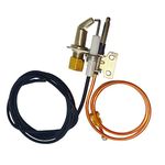 MCAMPAS Propane and Natural Gas Pilot Burner Assembely includes Pilot Thermocouple & Tubing& Spark Ignitor, Replacement for Water Heater Pilot Assembely