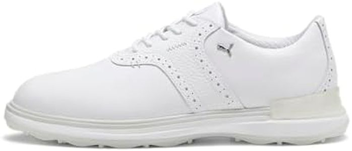 PUMA Avant, Golf Shoe Uomo, White-Ash Gray White, 42.5 EU
