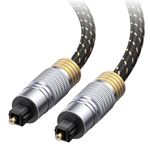 Cable Matters Toslink Cable (Toslink Optical Cable/Digital Optical Audio Cable) 3m with Metal Connectors and Braided Jacket