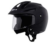 Vega Crux ISI Certified Flip-Up Helmet for Men and Women with Clear Visor(Black, Size:L)