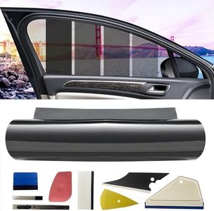 YIFUOK 15% VLT 20"X100 FT Carbon HD Window Film Tint for Car and Home 2 PLY Window Tint Film Roll & 8 Pcs Installation Tools,Fit Window Privacy Film Blocks UV/IR Rays, Heat & Glare,Scratch Resistance