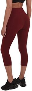 TCA Mesdames Equilibrium Run/Yoga Capri Legging avec Sac latéral - Cabernet, M