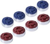 GSE Games & Sports Expert 2-1/8" (54 mm) Shuffleboard Pucks Set of 8 for Shuffleboard Table Accessories(Chrome, 2-1/8")