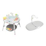 Skip Hop Baby Activity Center: Interactive Play Center with 3-Stage Grow-with-Me Functionality, 4mo+, Silver Lining Cloud & Baby Changing Pad, Nursery Style, Grey