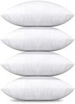 OTOSTAR 20x20 Inch Throw Pillow Inserts Set of 4 Premium Bedding Pillow Inserts Square Indoor Decorative Throw Pillows Form Pillow Stuffer for Couch Bed Sofa Sham Cushion Pillow Filler (White 20x20)