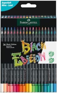 Faber-Castell Black Edition Colour Pencils, Assorted Pack of 36 (16-116436) Multicolor