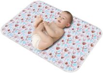 Baby Diaper Changing Pad, 21 5/8" x 31.5" Waterproof Changing Pad Liners - Reusable Soft and Absorbent Portable Changing Mat(Tulip1PCS)