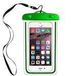 IPX8 Universal Waterproof Case Compatible with iPhone X XS MAX XR 7,8 6/6S Plus,6 6S 5 5S SE 5C, Galaxy S9,s8/s8plus/s7 Google Pixel Smartphone Diagonal to 6",for Water Parks/Beach/Cruise/Pools-Green