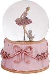 Singeek Ballerina Snow Globe Plays Swan Lake Ballet Tune,Christmas Music Snowglobes Ballet Recital Gifts (Dancer with Puppy)