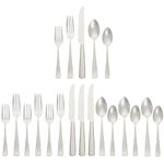 Amazon Basics 20-Piece Stainless Steel Flatware Set with Square Edge, Service for 4