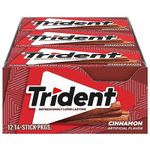 Trident Sugar Free Gum, 12 Packs of 14 Pieces (168 Total Pieces) (Cinnamon)