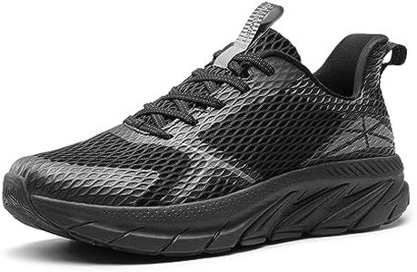 ALLSWIFIT Men's Comfortable Walking Shoes Running Tennis Athletic Gym Workout Cross Training Sneakers,Size 11,All Black,SARR009M