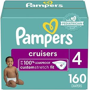 Pampers Cruisers Disposable Baby Diapers Size 4, 160 Count, ONE MONTH SUPPLY