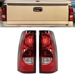 ECOTRIC Tail Lights Compatible with 2003-2006 Chevy Silverado Pair Rear Taillights Brake Signal Lamp w/Bulbs and Harness Passenger and Driver Side