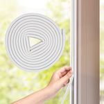 Weather Stripping D-Type Door Seal Strip, 52.5Feet (16M) Door Soundproofing Door Noise Block, Collision Avoidance Corner Protector Foam Weather Strip for Door and Window By SUNMON (White)