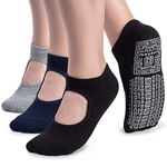 Non Slip Grip Yoga Socks for Women with Cushion for Pilates, Barre, Dance