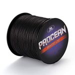 Procean 100% PE 4 & 8 Strands Braided Fishing Line, 6-300 LB Sensitive Braided Lines, Super Performance and Cost-Effective (Black, 30LB(13.6Kg) 0.26mm-1093Yds)