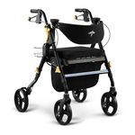 Medline MDS86845BLKM Empower Rollator, Black, 17lbs