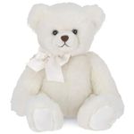 Bearington Aspen White Plush Stuffed Animal Teddy Bear, 17 inches