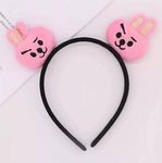 Blue Aura BT21 Cooky Cotton Fabric Hairband Plush Material for Girls BTS Hair Band Accessories for Girls & Women (Cooky) Multicolor