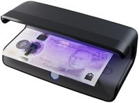 Safescan 55 LED Counterfeit Detector with Ultra-Bright UV Light, Counterfeit banknote Detector Also Checks Credit Cards & ID's, Money Checker Machine with 3 Powerful LED Lights, UV Money Checker