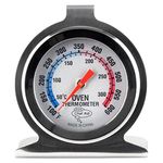 PRICE BEATER, Stainless Steel Oven Thermometer, Oven Thermometer Monitoring Temperature Gauge, Hang or Stand in Oven, Clear Dial, for Cooking, Kitchen Essentials (Oven Thermometer)