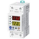 GADITES voltage protector for home Pro Series 2024 Latest Model Automatic over voltage under voltage protection Adjustable Display Single Phase preventer 220V, main switch 63 amp for home