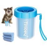 Dog Paw Cleaner for Small Dogs (with 3 Absorbent Towels), Dog Paw Washer, Muddy Paw Cleaner, Pet Foot Cleaner (Small, Blue)