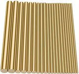 Sutemribor Brass Round Rods Bar Assorted Diameter 2-8mm for DIY Craft (21 PCS)