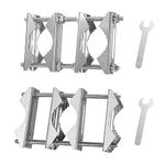 Wdwlbsm 2 Pack Double Antenna Mast Clamp V Jaw Block 5.5" Bolts & 3 Setup Options, Anti-Rust Heavy Duty Pole to Pole Mounting Kit Bracket Holder for Ham, CB, TV, Pipe, Flag Post, Umbrella, Parasols