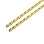 uxcell 2PCS 0.2mm x 0.8mm x 500mm Brass Pipe Tube Round Bar Rod for RC Boat