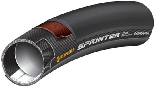 Continental Sprinter Tubular Road Bicycle Tire with Black Chili (28x22, Tubular, Black)