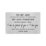 Yobent Son Gifts from Dad, to My Son Birthday Card, Son Proud of You, Graduation Gifts from dad to Son, Never Forget That I Love You Gift